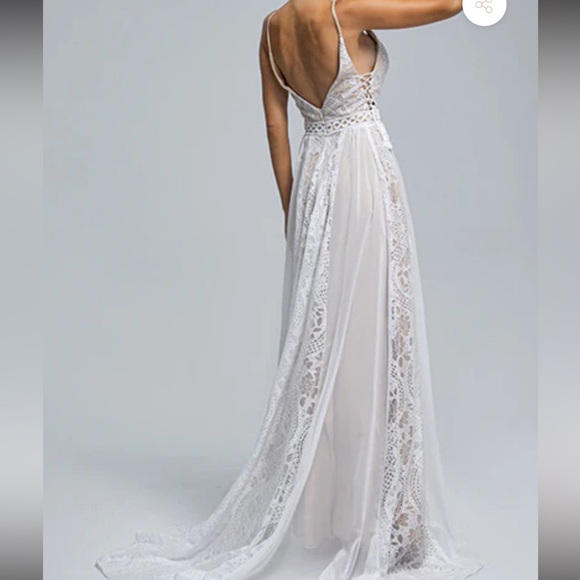 Lace boho white dress - Picture 3 of 7